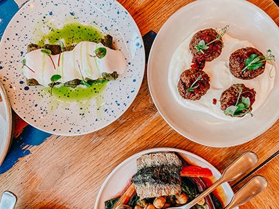 Les entrées du restaurant Khora