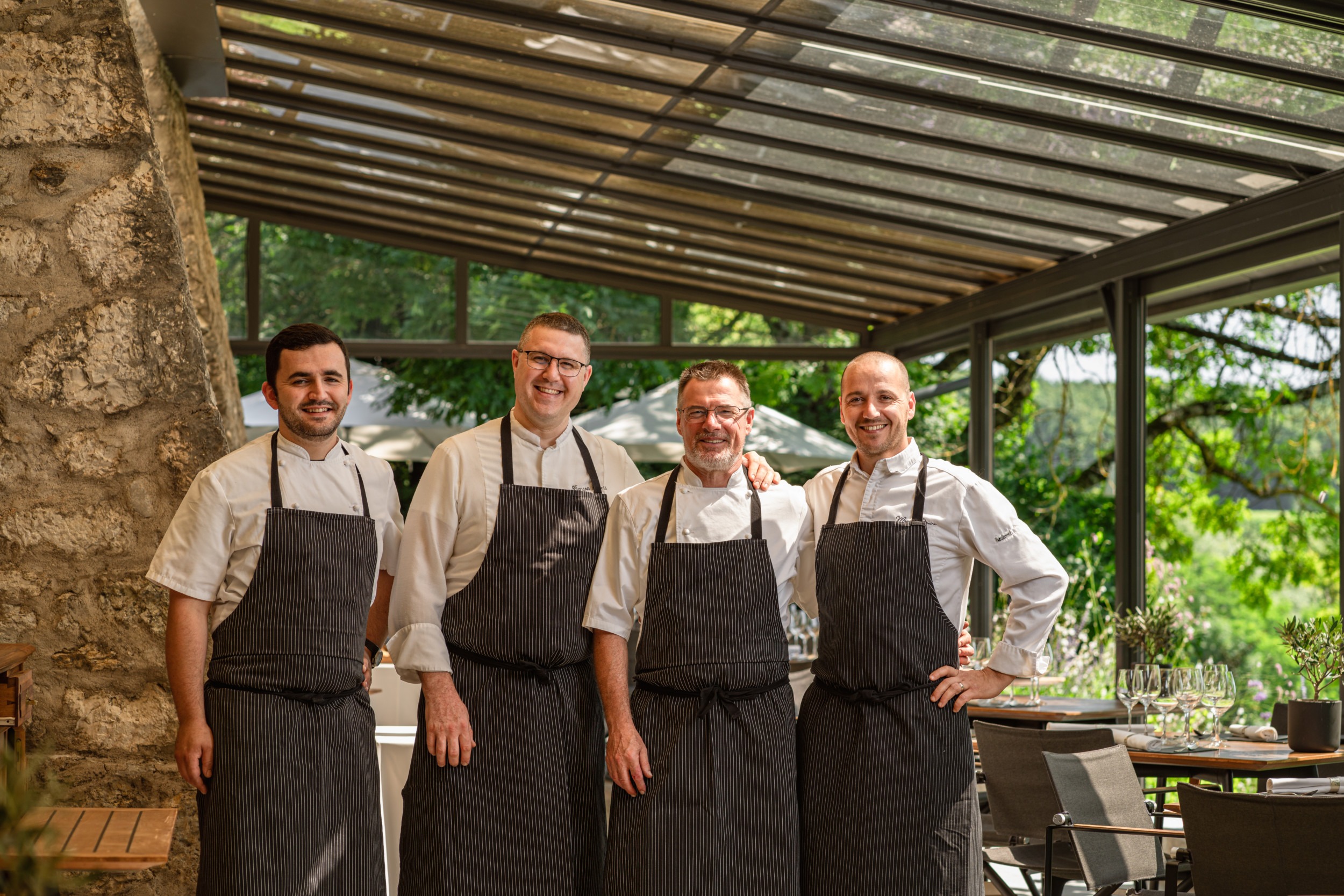 Domaine De Châteauvieux Ernest Bardhoku, François Periers, Damien Coche, Manuel Pereira © Guillaume Cottancin (1)